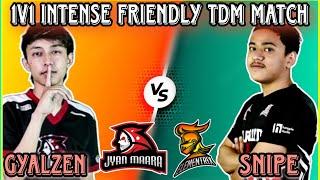 JMEx GYALZEN vs JMEx SnipeYT | 1v1 Friendly TDM Match | Clash with kvn