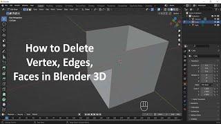 How to Delete/Remove Vertex, Edges, Faces in Blender 3D