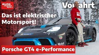 Porsche GT4 e-Performance: Exklusiver Tracktest mit dem elektrischen Rennauto | auto motor und sport