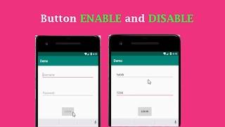 Enable and Disable button  with EditText Input (TextWatcher) || Android Studio Tutorial