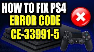 How to Fix PS4 Error CE-33991-5 (Easy Method!) How To Fix Could Not Connect to Network