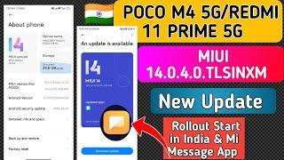 India - Redmi 11 Prime 5G/Poco M4 5G - MIUI 14.0.4.0 New Update Rollout Start |