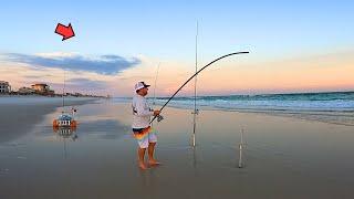 Surf Fishing the Sunset Bite and Caught This! (Summer Fishing Tips)