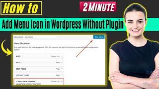 How to add menu icon in wordpress without plugin 2024