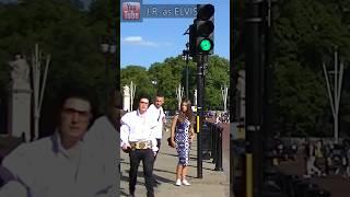 How do STRANGERS REACT to an ELVIS PRESLEY IMPERSONATOR on the STREET? #shorts #reaction #elvis