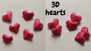 Origami easy 3D heart / Inflatable heart / fingers360