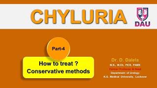 CHYLURIA how to treat by conservative methods