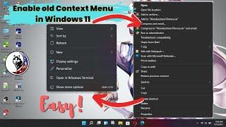 How to use old Context Menu in Windows 11 ️ Enable and Disable Windows 10 style Right Click Menu 