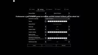 how to fix black screen appearing when joining a roblox game on mobile devices