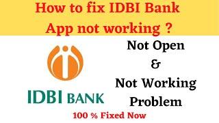 How to Fix IDBI Bank Not Working Problem Android & Ios - Not Open Problem Solved | AllTechapple