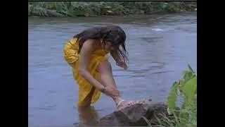 Actress bathing in Lake