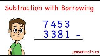 Subtraction with Borrowing | jensenmath.ca