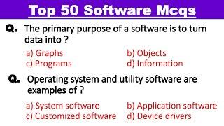 Top 50 Computer Software MCQs | Computer Fundamental | #computermcq