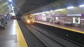 7487 - SUBTE ALSTOM METRÓPOLIS SERIE 100 LLEGANDO A ESTACIÓN JOSÉ MARÍA MORENO