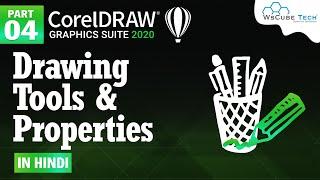 How to use Drawing Tools & Drawing Properties in CorelDraw [Hindi] #4