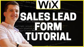 How To ADD Sales Lead Form In Wix