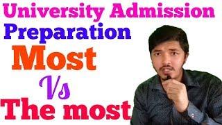 University Admission Preparation | Most vs The most|Du,Ru,Ju,Cu | Nahid24