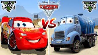 Lightning McQueen VS Mr. Drippy (Disney cars) in GTA 5 - WHO IS BEST?