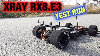 XRAY RX8.E3 Fast take off  Test RUN Radio controlled car