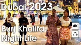 Dubai  Burj Khalifa, Night Life, Beautiful 3D Led Show [ 4K ]  Walking Tour