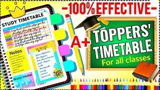 THE BEST PERFECT STUDY TIMETABLE FOR EVERY STUDENTS || Topper Student Timetable || 3 Super tips