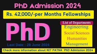 PhD Admission  Notification 2024