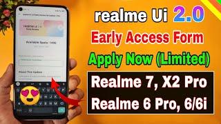 Realme 7, 6 Pro & X2 Realme Ui 2.0 Early Access Beta form | Realme 7 new update, Realme 6/6i update