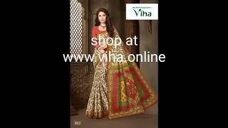 Viha's new printed cotton saree collections now @www.viha.online