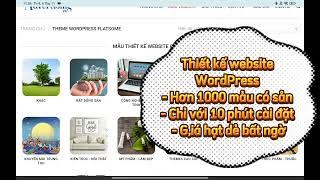 Thiết Kế Website Wordpress Với Hơn 1000 Mẫu Đẹp Chuẩn SEO Không Biết Lập Trình Cũng Làm Được