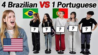 Can American Girl Guess Portuguese Among 4 Brazilian People?