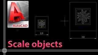 Autocad 2019 - Scale objects (full tutorial)