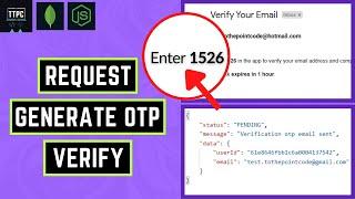 Two factor Authentication with Node Js and MongoDB (Email OTP Verification)