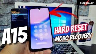 Modo recovery *hard reset* Samsung a15 formatear Quitar clave patrón pin contraseña