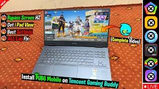 How To install PUBG Mobile in TGB Lite Emulator Low End PC | Screen HZ | IPad View | Bullet Register