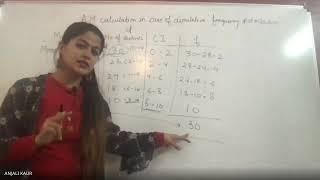 Arithmetic Mean Calculation in case of More than cumulative frequency distribution- Part-5