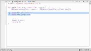 Objective C Programming Tutorial - 46 - Enumerated Data Types