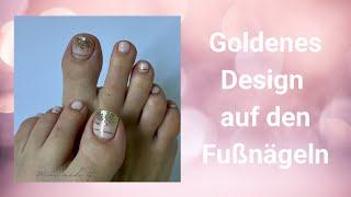 Fußnägel mit Rubber Base und Design | Mimi made it