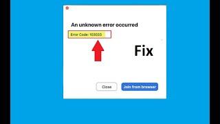 Fix Zoom Error Code 103033 on Windows 10/11