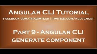 Angular cli generate component