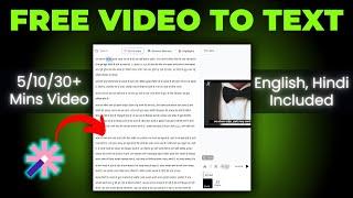 How To Convert Video To Text  How To Transcribe Youtube Video To Text Free