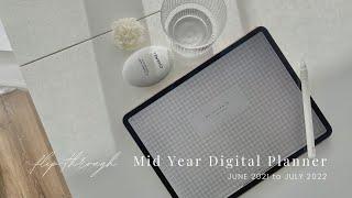 Mid Year Digital Planner Flip-through Walk-through | Dated July 2021 to June 2022 by THISS Planner