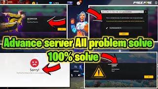 FF Advance Server Download Failed Retry Problem Solve today | Free Fire Advance Server Problem Solve