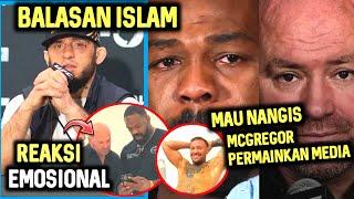 Balasan islam makhacev!Reaksi emosional dana white dan jon jones.mcgregor mempermainkan MEDIA