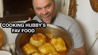 COOKING HUBBY'S FAV FOOD PUNJENA PAPRIKA/STUFFEDB PEPPERS SERBIAN FOOD/TANGKHUL VLOG