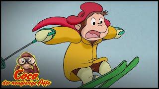 Coco der Neugierige Affe | Ski-Affe | Cartoons für Kinder