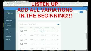 HOW TO: WIX Store Product Variations