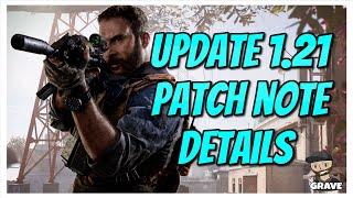 Modern Warfare Update 1.21 Patch Note Details