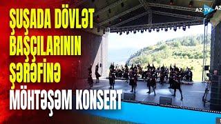 Türk Şurasına üzv ölkələrin liderləri Şuşada: dövlət başçılarının şərəfinə konsert verilib