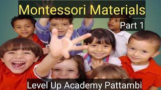 Materials used in Pre Primary and Montessori Settings