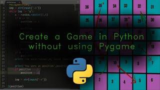 How to make a game in Python without using Pygame | Part-1(No GUI)